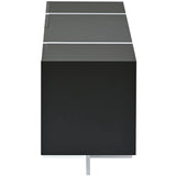 TV Stand High Gloss Console 74 Inch Length Modern Black - Furniture Home Direct