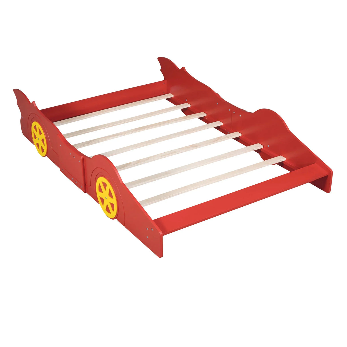 Race Car Shaped Platform Bed & Wheels - Furniture Home Direct
