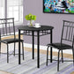 3 Pieces Dining Table Set, Small, Round, Contemporary & Modern - Furniture Home Direct