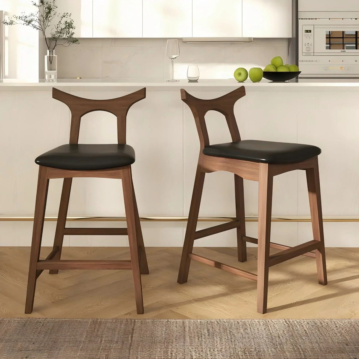 Hester - Upholstered, Square Bar Chair (Set of 2) - Furniture Home Direct