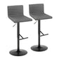 Mason - Contemporary Adjustable Barstool With Swivel With Straight T Footrest (Set of 2) - Furniture Home Direct