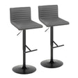 Mason - Contemporary Adjustable Barstool With Swivel With Straight T Footrest (Set of 2) - Furniture Home Direct