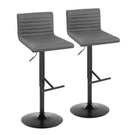 Mason - Contemporary Adjustable Barstool With Swivel With Straight T Footrest (Set of 2) - Furniture Home Direct