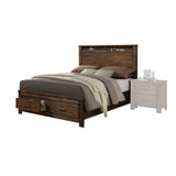 Merrilee - Eastern King Bed With Storage - Oak - Furniture Home Direct
