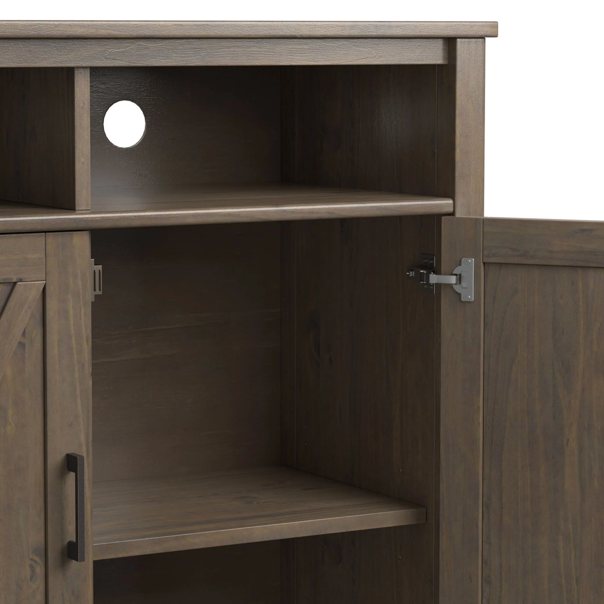 Ela - Medium Storage Cabinet - Smoky Brown - Furniture Home Direct