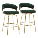 Jie - Glam Fixed Height Counter Stool (Set of 2) - Furniture Home Direct