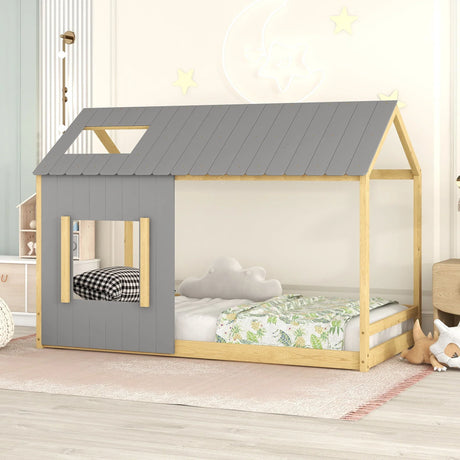 House Bed With Roof And Window - Furniture Home Direct