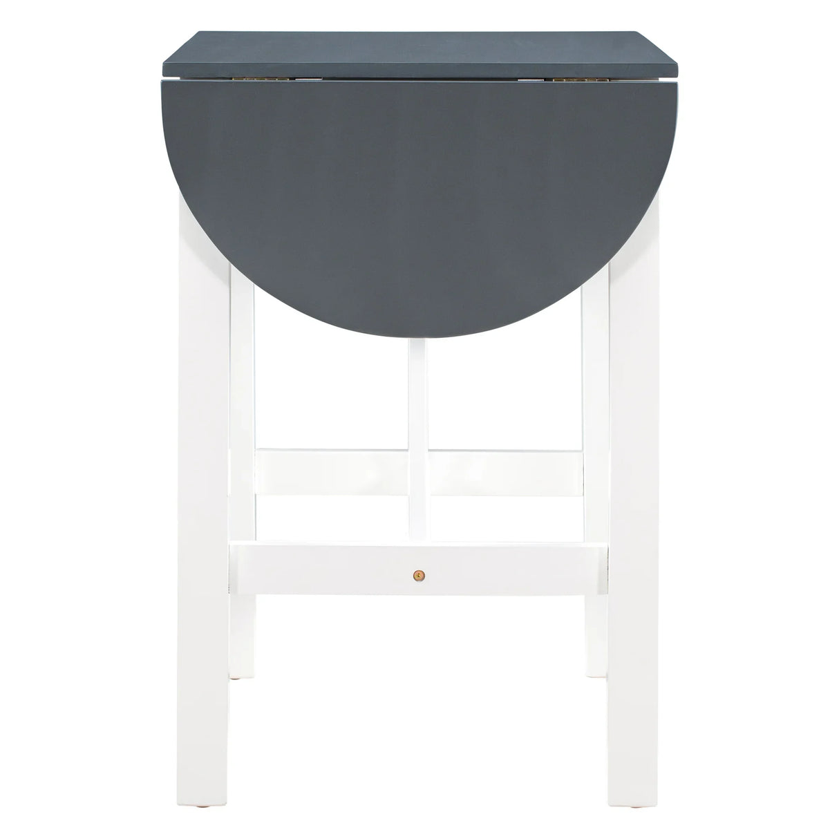 Dining Set Drop Leaf Counter Height With 2 Chairs White Gray - Furniture Home Direct
