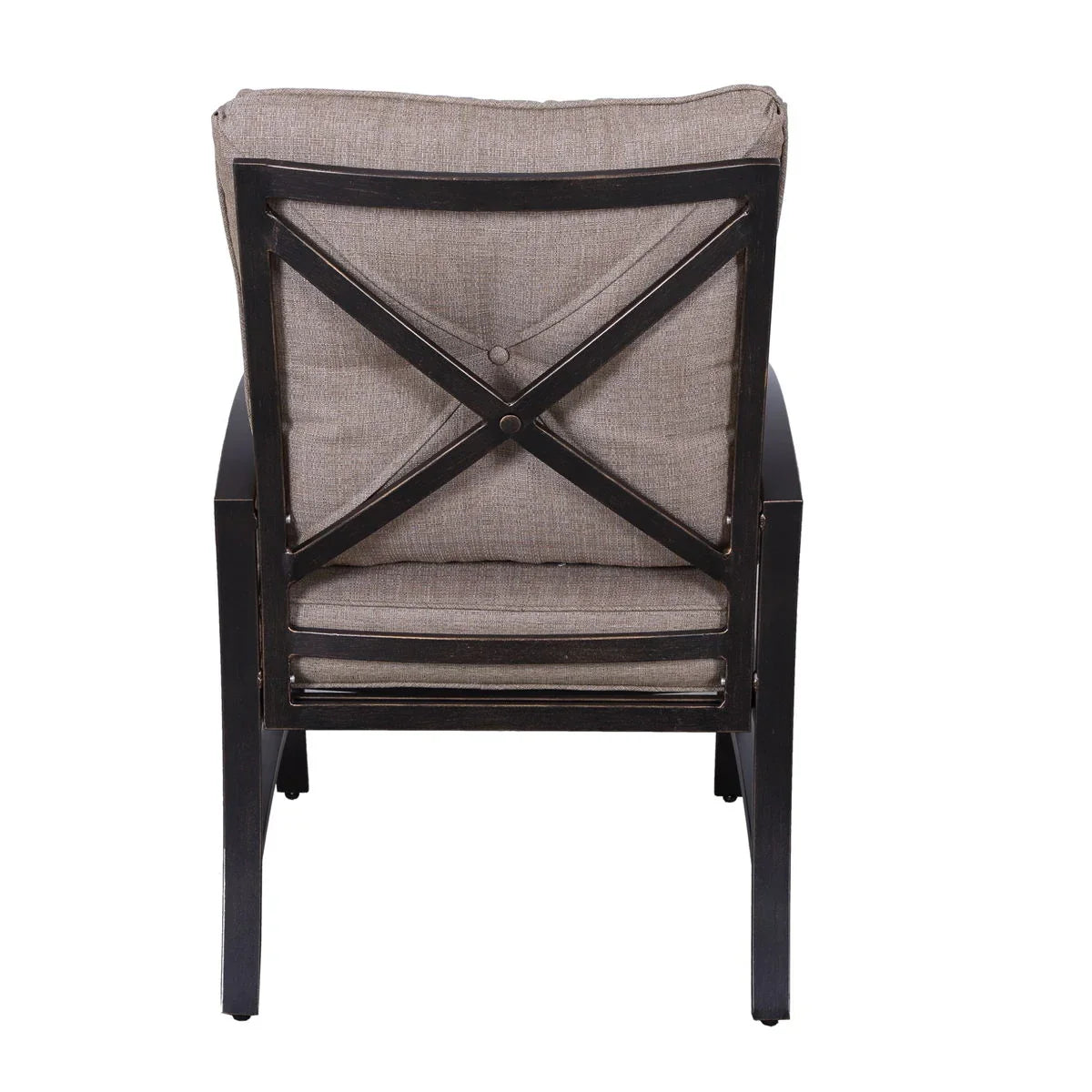 Modern Dining Chair With Back And Seat Cushion (Set of 2) - Antique Bronze - Furniture Home Direct