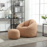 Bedding Bean Bag Sofa Chair High Pressure Foam With Footrest - Furniture Home Direct