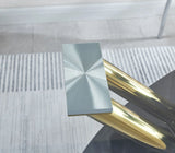 Stylish Dining Room Table, Luxury Glass Top Dining Table, Modern Design For Your House - Black - Furniture Home Direct