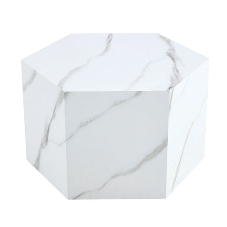 Modern Coffee Table With Complex Texture Patterns, Stylish And Durable Design - White - Furniture Home Direct