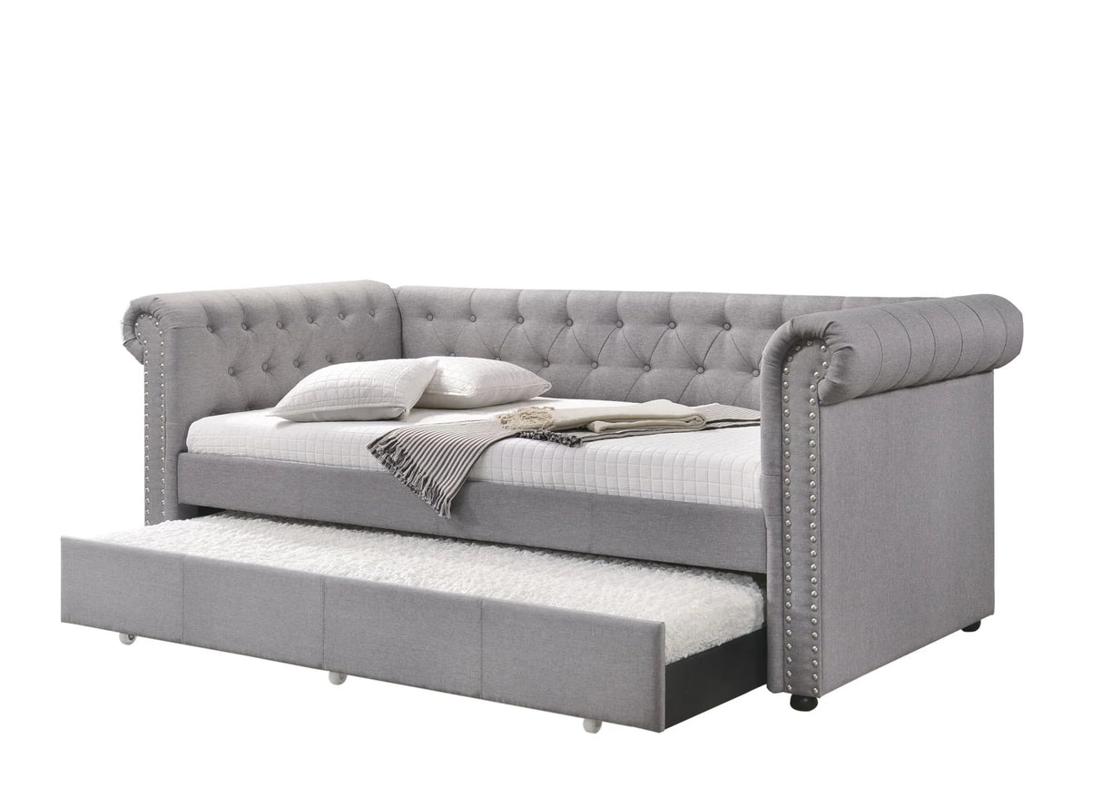 Justice - Twin Daybed With Trundle - Smoke Gray - Furniture Home Direct
