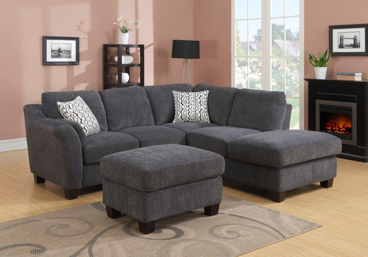Siena - Ottoman - Gray - Furniture Home Direct