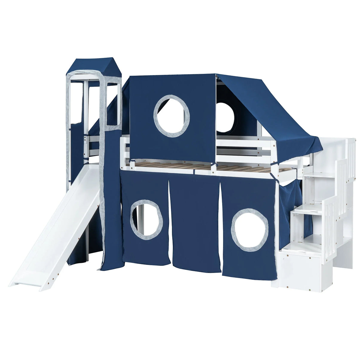 Loft Bed With Tent And Tower - Furniture Home Direct