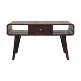 Solid Wood Curved Coffee Table - Furniture Home Direct