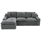 Cloud Sectional Sofa With Double Layer Cushion And Side Pockets, Free-Combined - Furniture Home Direct