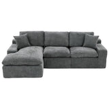 Cloud Sectional Sofa With Double Layer Cushion And Side Pockets, Free-Combined - Furniture Home Direct