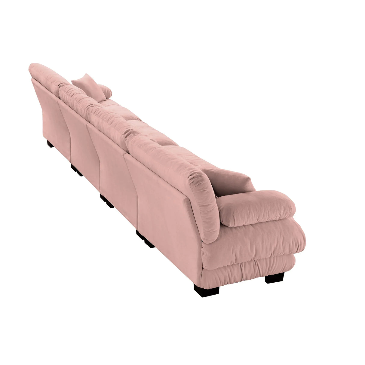 Chenille Sofa - Pink - Furniture Home Direct