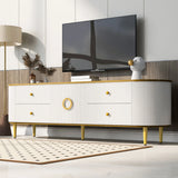 Modern TV Stand With 4 Drawers And 1 Cabinet - Furniture Home Direct
