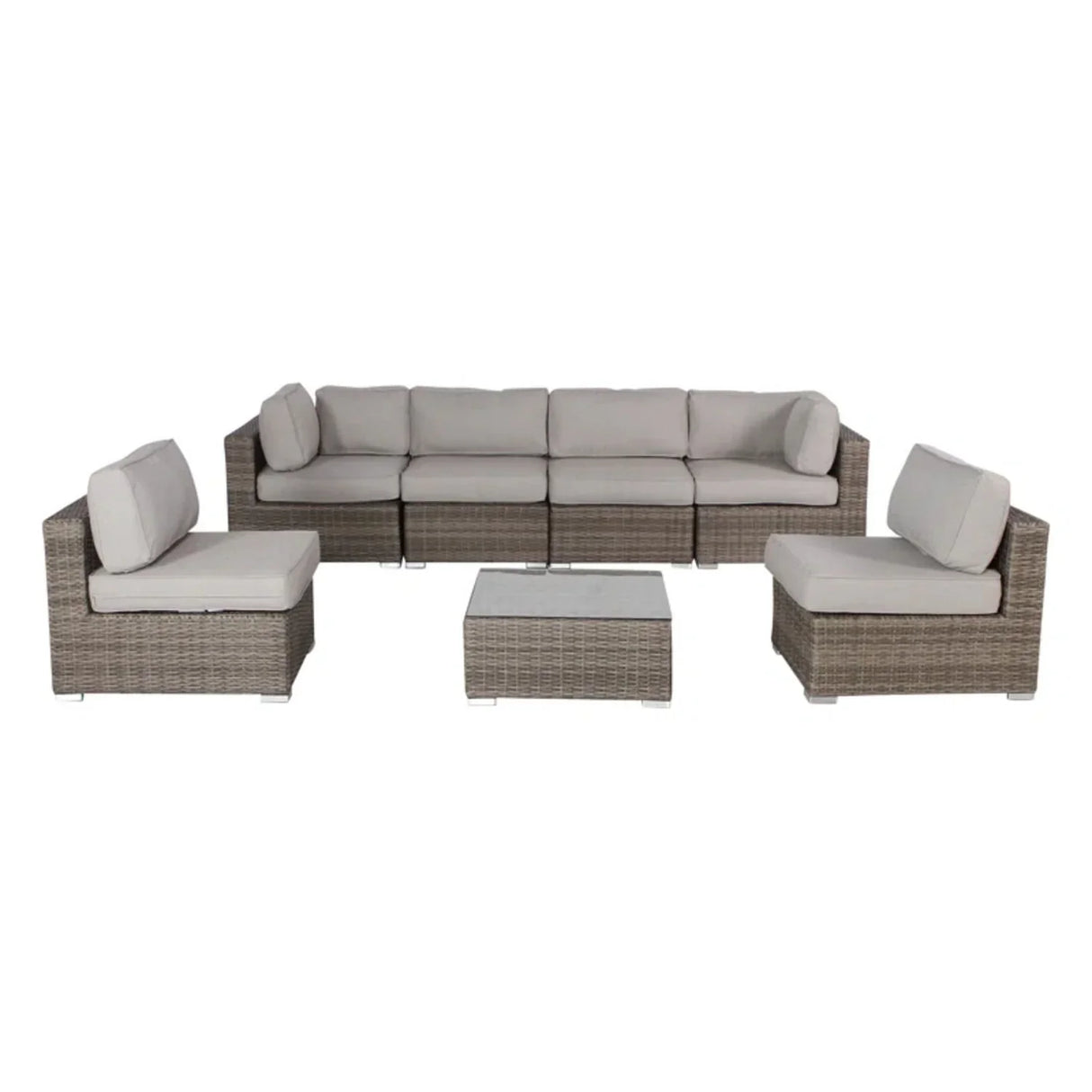Outdoor Wicker Seating Group With Cushions - Furniture Home Direct