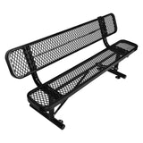 Outdoor Steel Bench With Backrest - Furniture Home Direct