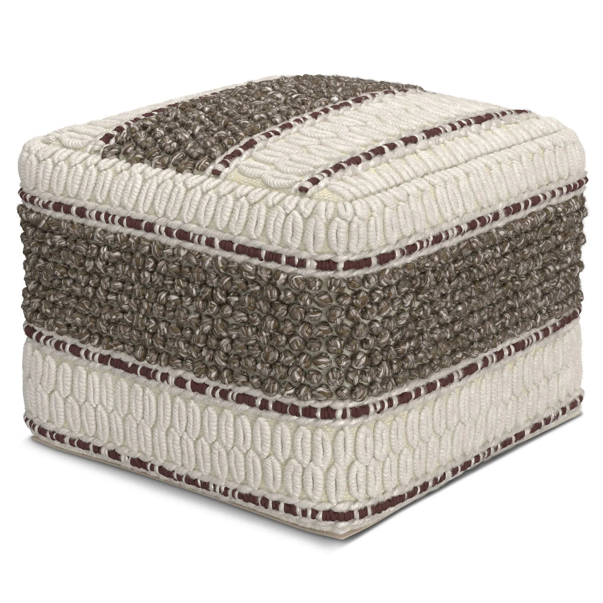 Grady - Handcrafted Square Pouf - Furniture Home Direct