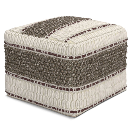Grady - Handcrafted Square Pouf - Furniture Home Direct