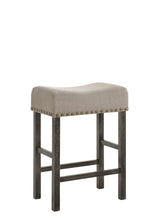 Martha II - Weathered Counter Height Stool (Set of 2) - Gray / Tan - Furniture Home Direct