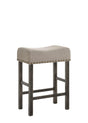 Martha II - Weathered Counter Height Stool (Set of 2) - Gray / Tan - Furniture Home Direct