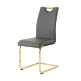 Dining Set Glass Table With Gold Frame Chairs Charcoal - Furniture Home Direct