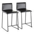 Mara - Upholstered Contemporary Counter Stool (Set of 2) - Furniture Home Direct