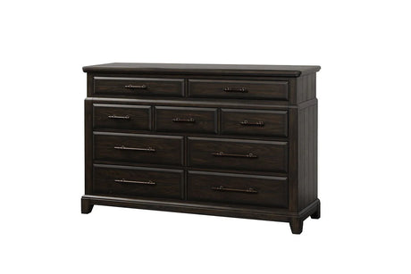 9 Drawer Dresser - Mahogany - Furniture Home Direct