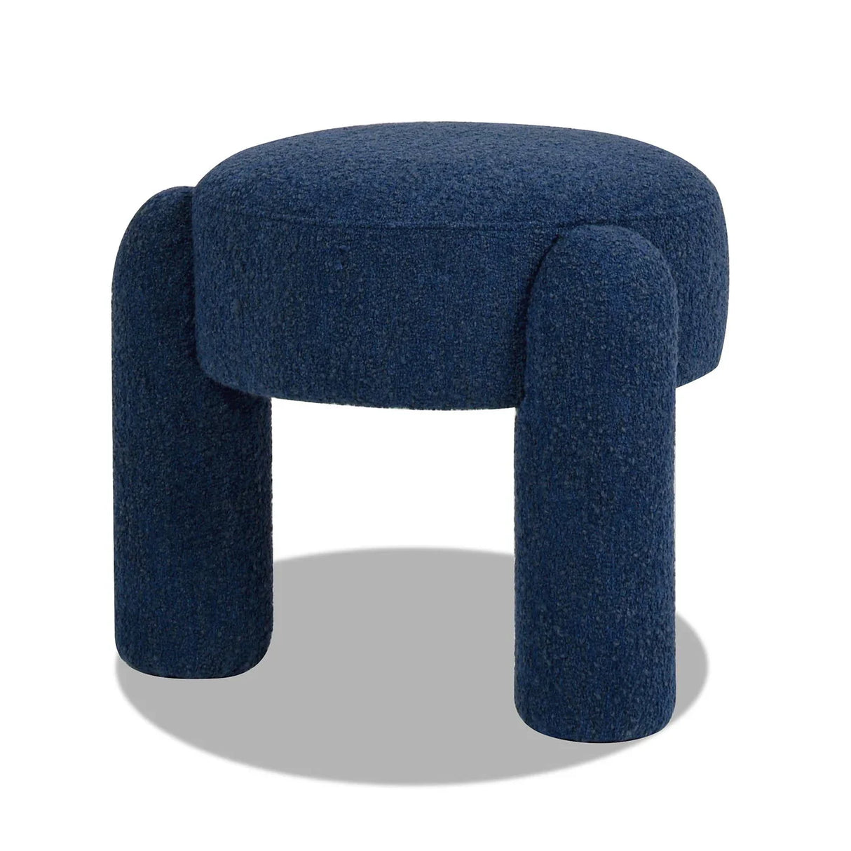 Hugo - Round Fully Upholstered Ottoman - Furniture Home Direct