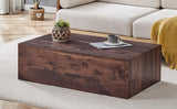 Coffee Table Modern Wood Grain Rectangular Finish Walnut - Furniture Home Direct