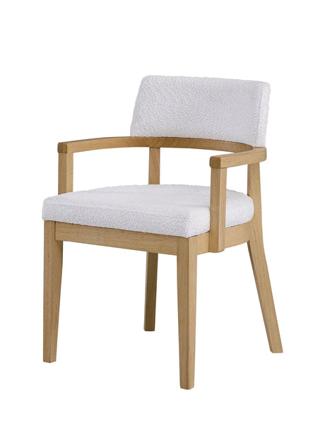 Kasem - Gorge Fabric Side Chair (Set of 2) - White - Furniture Home Direct