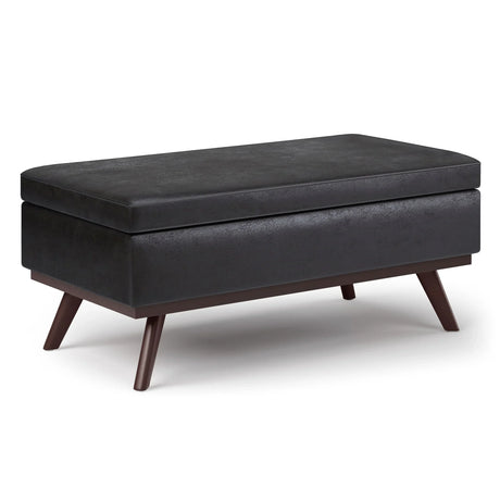 Owen - Lift Top Large Coffee Table Storage Ottoman, Mid Century Style - Furniture Home Direct