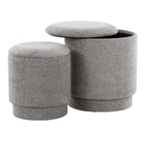 Marla - Upholste Contemporary Ottoman Set - Furniture Home Direct