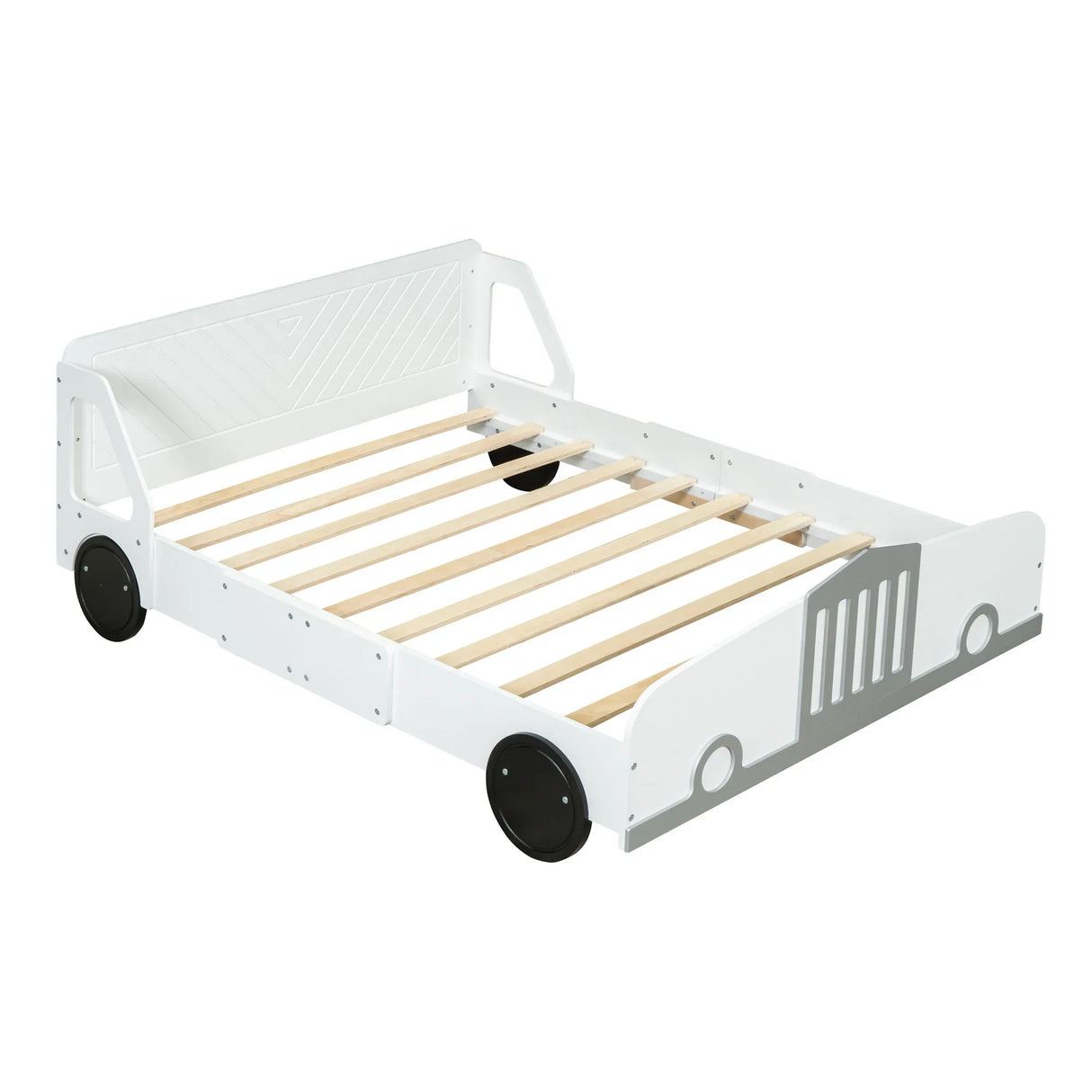 Car Shaped Platform Bed With Wheels - Furniture Home Direct