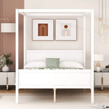 Canopy Platform Bed With Headboard And Footboard, Slat Support Leg - Furniture Home Direct