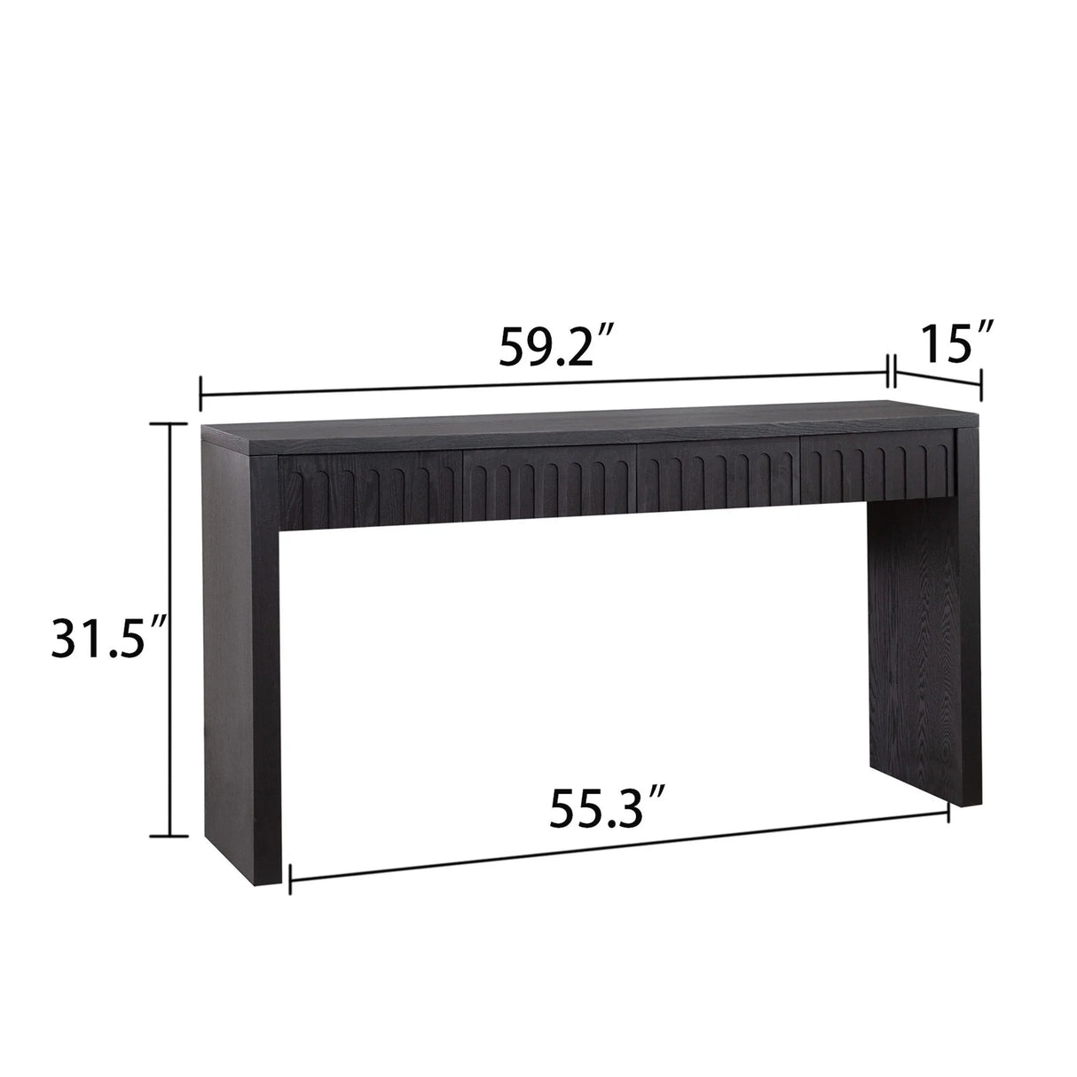 Modern Console Table With 4 Drawers, Entryway Table - Furniture Home Direct