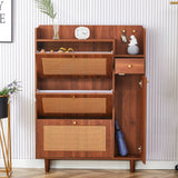 The Modern Minimalist Shoe Cabinet, Suitable For A Variety Of Styles Including Nordic, Japanese, And Industrial - Walnut - Furniture Home Direct