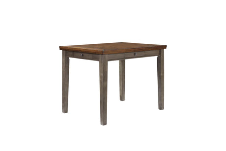 Counter Height Two Tone 4 Drawer Dining Table - Gray - Furniture Home Direct