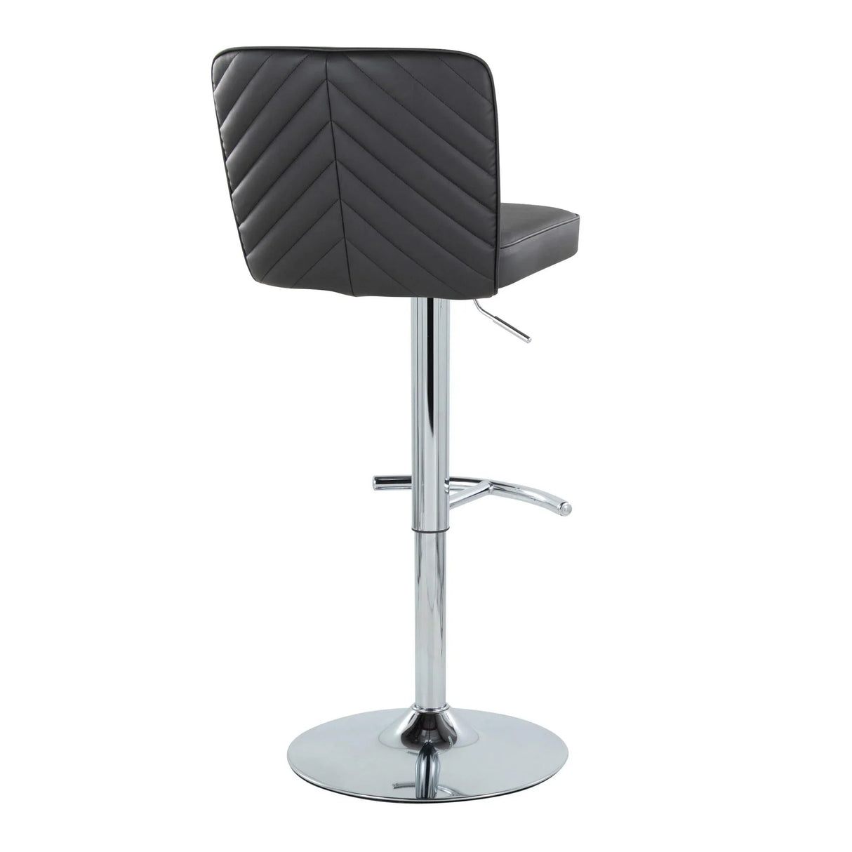 Henry - Contemporary Adjustable Barstool With Swivel & Rounded T Footrest (Set of 2) - Furniture Home Direct