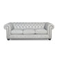Traditional Tufted Leather Chesterfield Nailhead Sofa - Furniture Home Direct