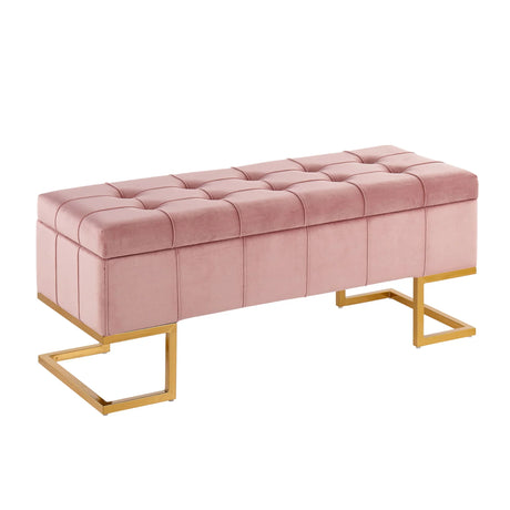 Midas - Contemporary / Glam Storage Bench - Furniture Home Direct