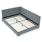 Mid-Century Storage Upholstered Tufted Bed Frame With Backrest And Armrests - Furniture Home Direct