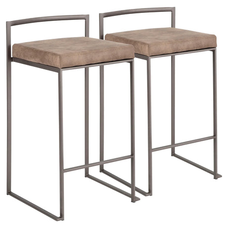 Fuji - Industrial Stackable Counter Stool Elegant Design - Furniture Home Direct