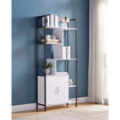 Modern Bookcase With Two Door Storage Cabinet With Two Shelves - Furniture Home Direct
