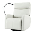 Rocking Recliner Chair, 360 Degree Swivel Nursery Rocking Chair, Glider Chair, Modern Small Rocking Swivel Recliner Chair For Bedroom, Living Room Chair Home Theater Seat, Phone Holder - Light Gray - Furniture Home Direct